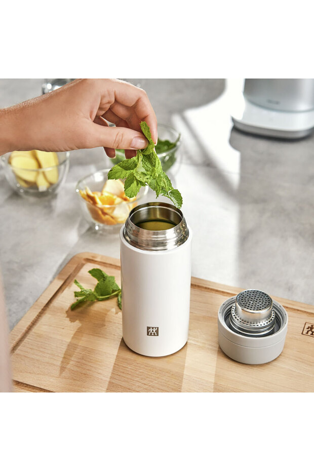 Süzgeçli Termos 420 ml Beyaz - 4