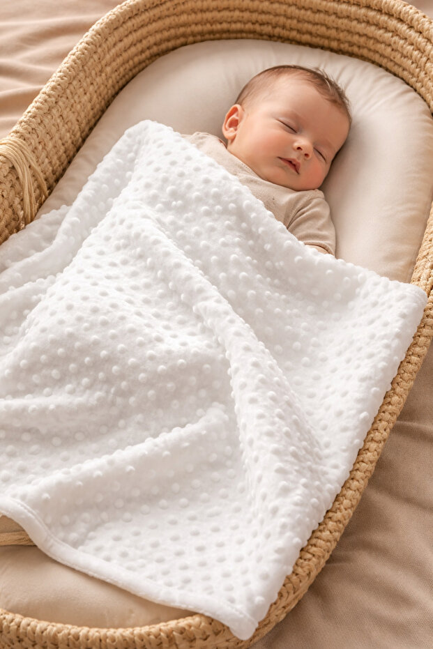 Chickpea Patterned 80 X 90 Baby Blanket