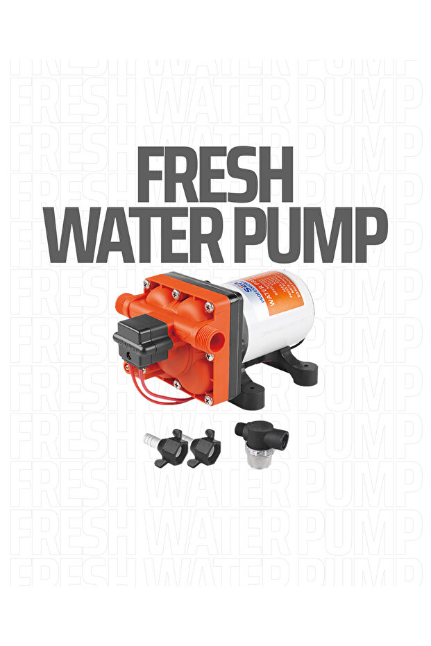 42 Series RV & Marine Diaphragm Water Pump 12V/24V | 5.0 GPM | 55 PSI | Self-Priming DC Water