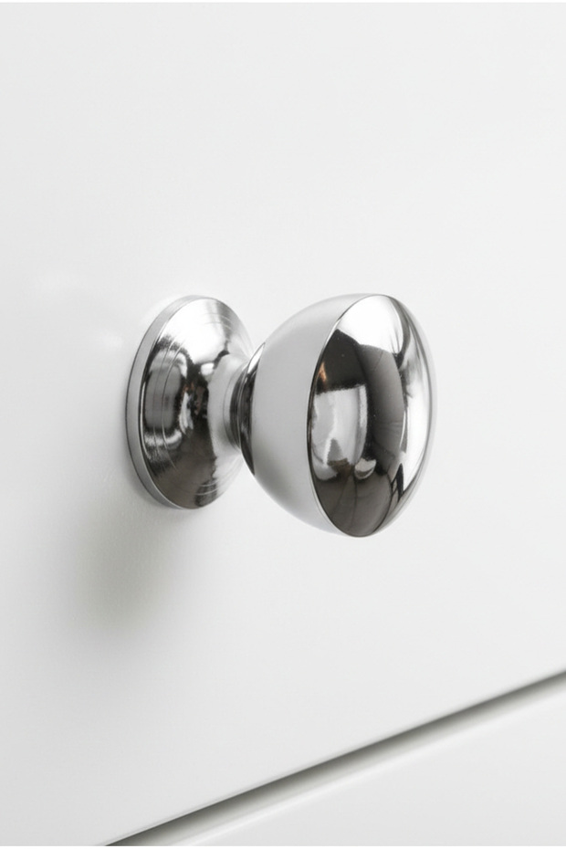 Chrome Goblet Knob Handle | Shiny Metal Cabinet & Drawer Handle | Modern Furniture Button