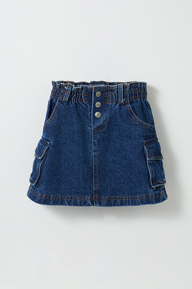 Fusta mini din denim Bella - 5