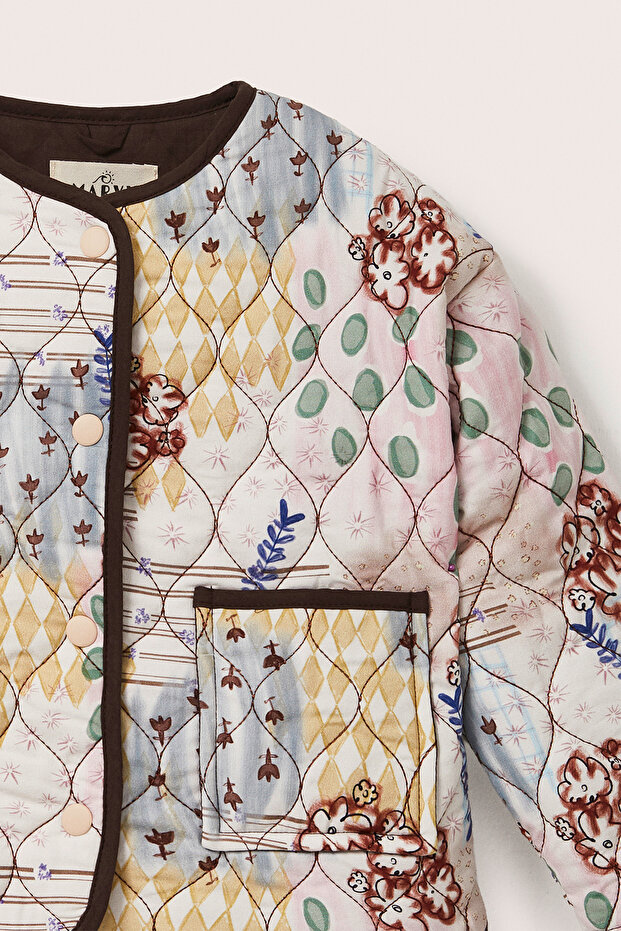 Ноло Патч з візерунком Капітоне Куртка - 5