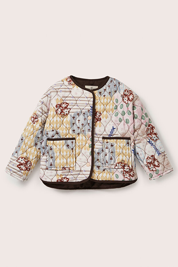 Ноло Патч з візерунком Капітоне Куртка - 6
