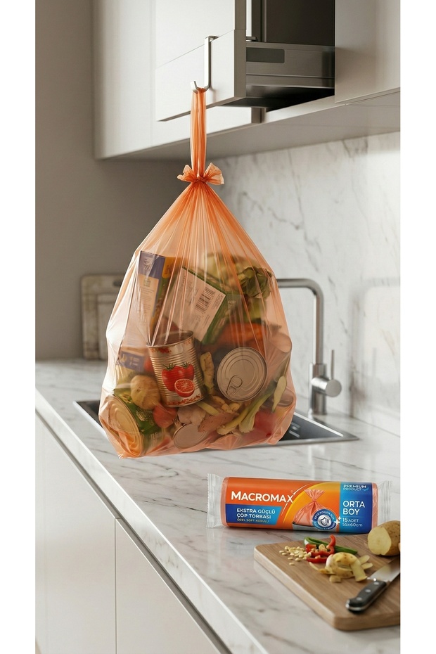 كيس قمامة قوي للغاية متوسط ​​الحجم - عبوة من 15 قطعة × 10 - 2