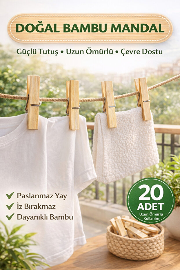 Bambu 20 Adet Mandal