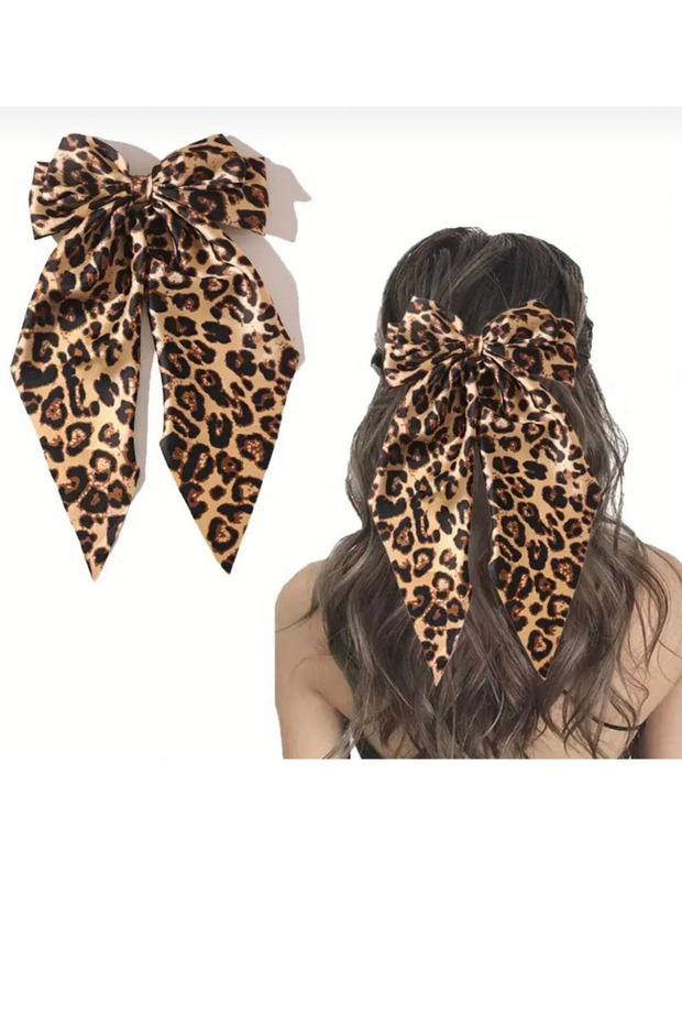 إبزيم أوتوماتيكي بفيونكة طويلة مملوءة بنمط الفهد - 4