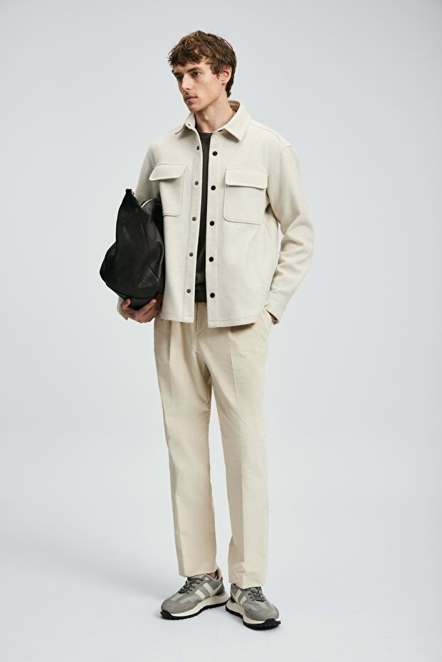 112120261 Andre Men's Knitted Jacket Ecru - 5