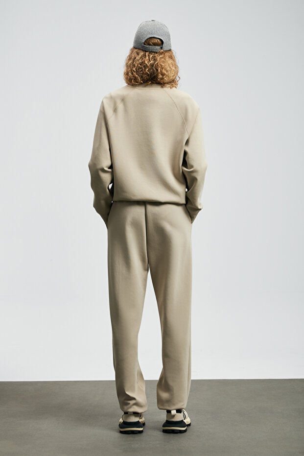 Alıce Kadın Örme Sweatshırt Bej - 6