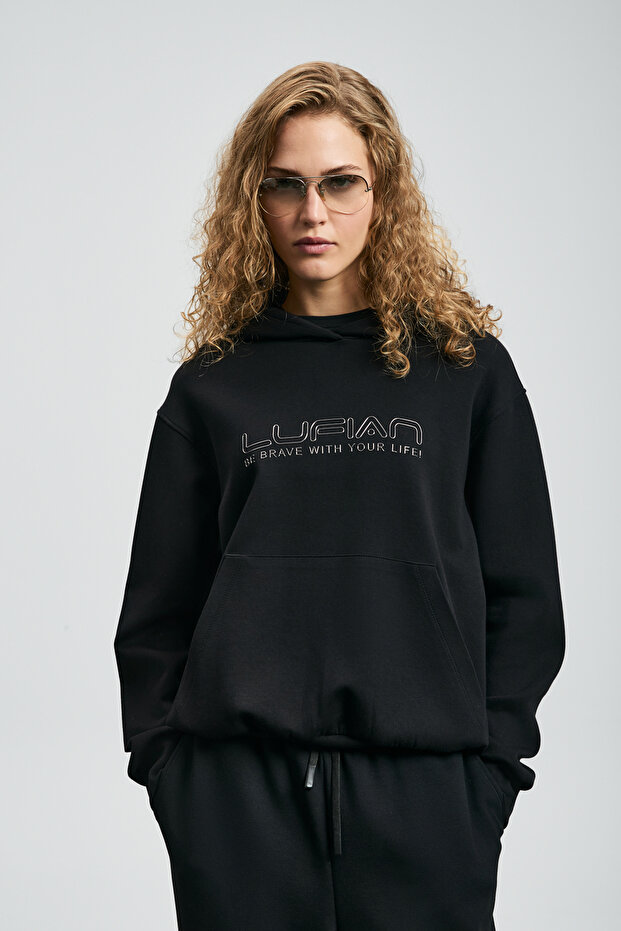 Cassa Kadın Örme Sweatshırt Siyah - 4