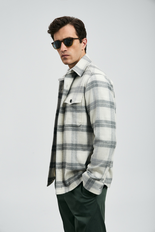 Valdo Erkek Basic Gömlek Regular Fit Gri - 4