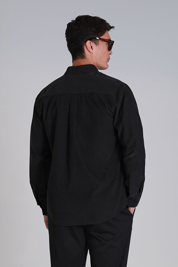 Water Erkek Basic Gömlek Slim Fit Antrasit - 6