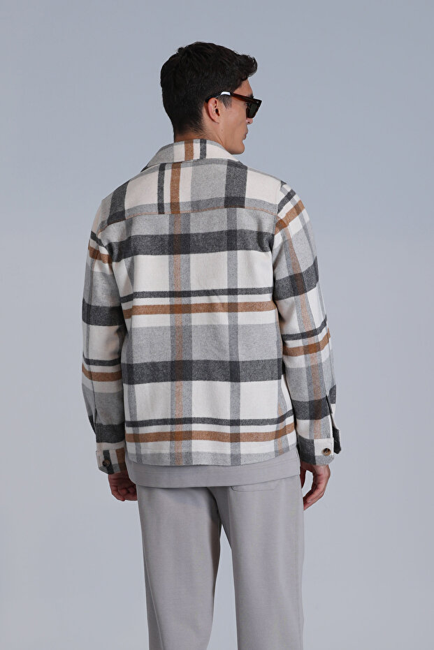 Fera Чоловіча сіра сорочка Slim Fit Basic - 6