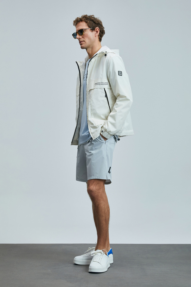 Second Erkek Şort Eşofman Taş - 4