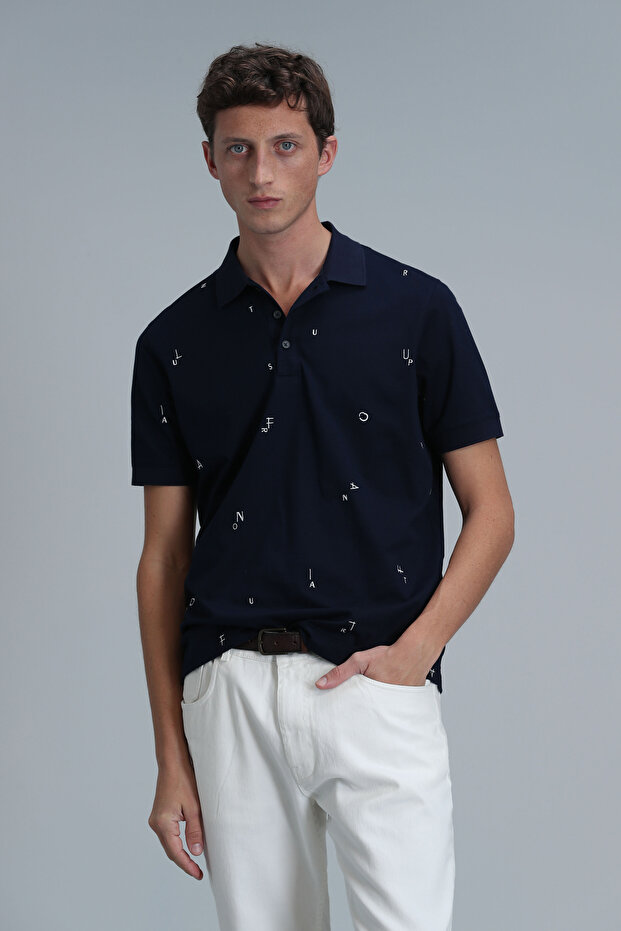 Pascal Smart Синій чоловічий поло - 3