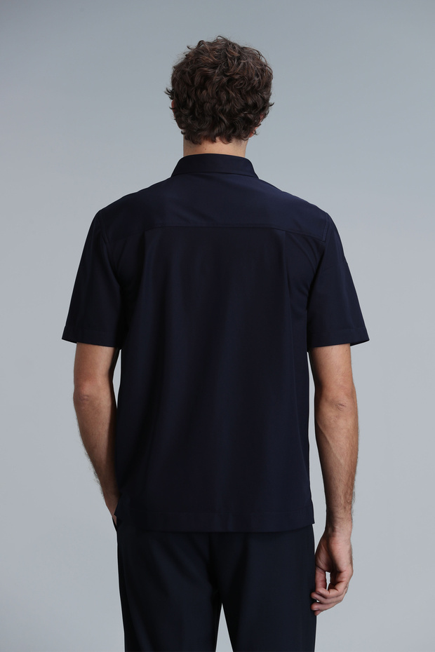 Look Men's - Regular Fit Navy Basic Shirt - 6