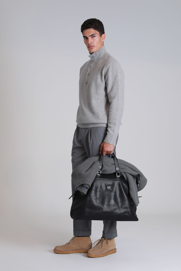 سترة رجالية - بيرت رمادي فاتح - 4