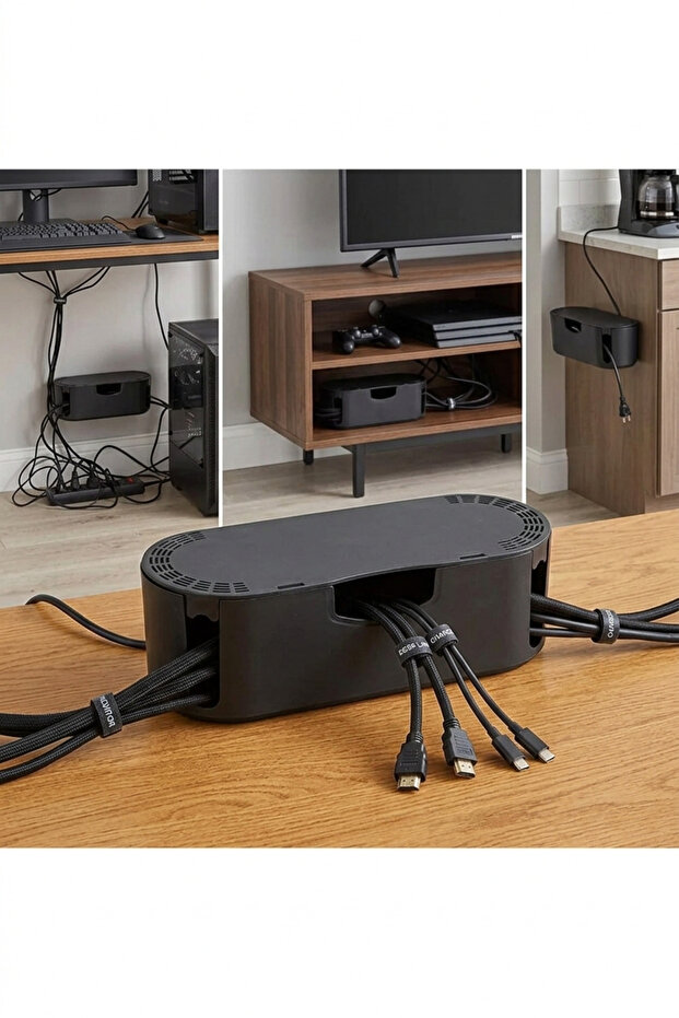 منظم الكابلات أسود - 1