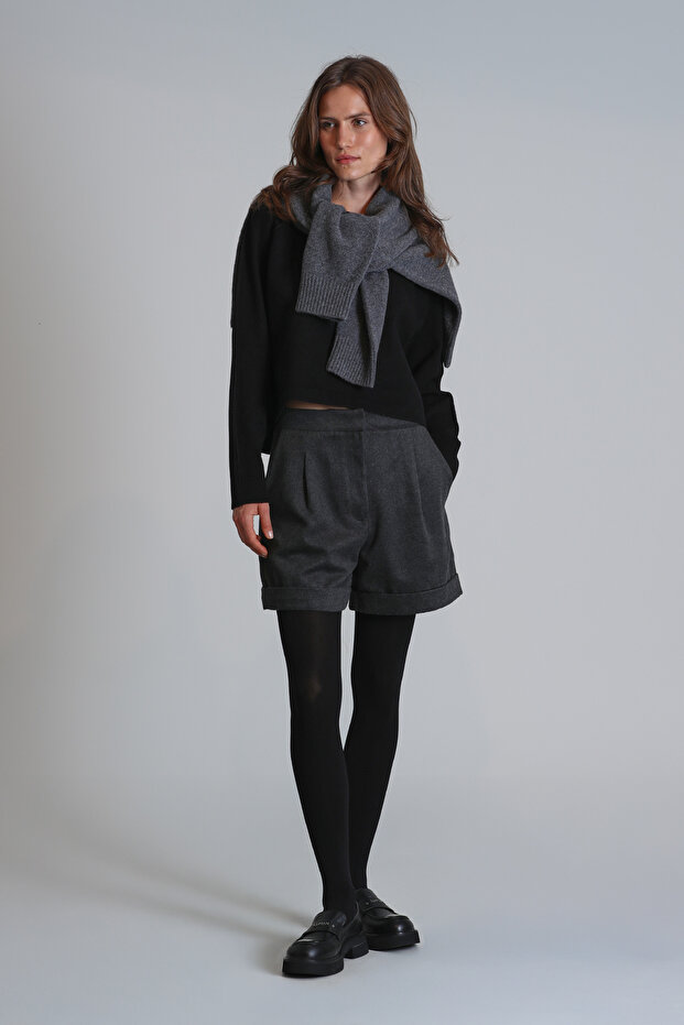 Vanessa Kadın Şort Antrasit - 5