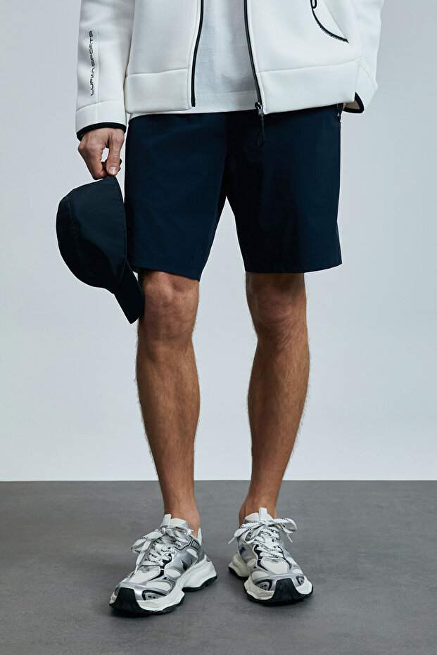 Second Erkek Şort Eşofman Lacivert - 4