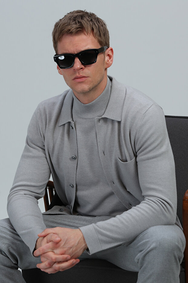 Pánský svetr - světle šedý model Alter - 1