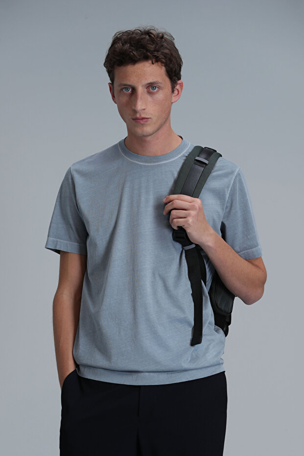 Sarder Erkek Basic Tişört Su Yeşili - 1