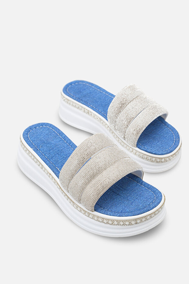 Cindy Three-Striped Stone Slippers