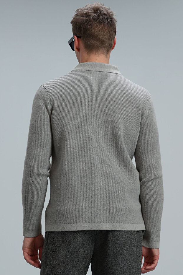 Solıd Erkek Hırka Vizon - 6