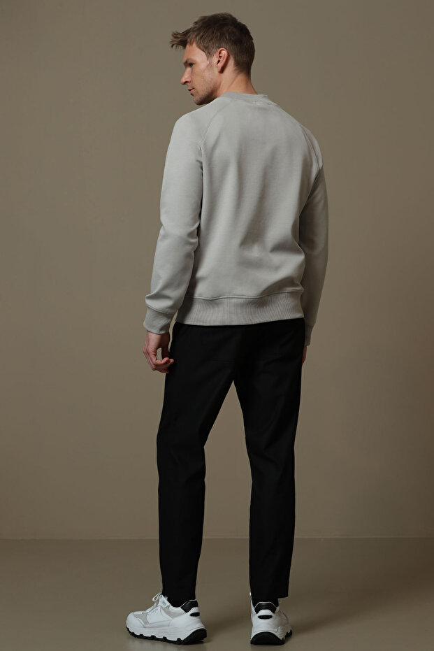 Bert Erkek Sweatshirt Bej - 6