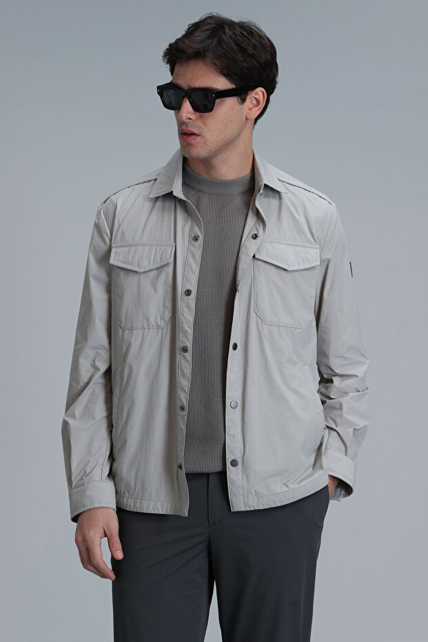 معطف تيري للرجال رمادي - 3