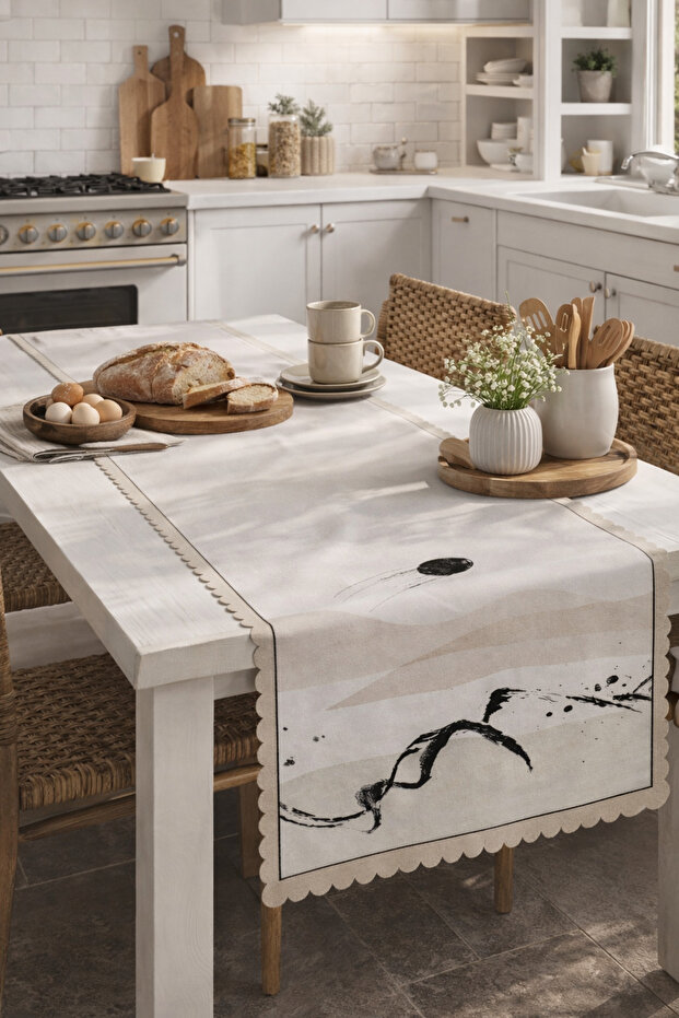 Table Pattern Desert Sands Patterned Digital Printed Decorative Runner - 6