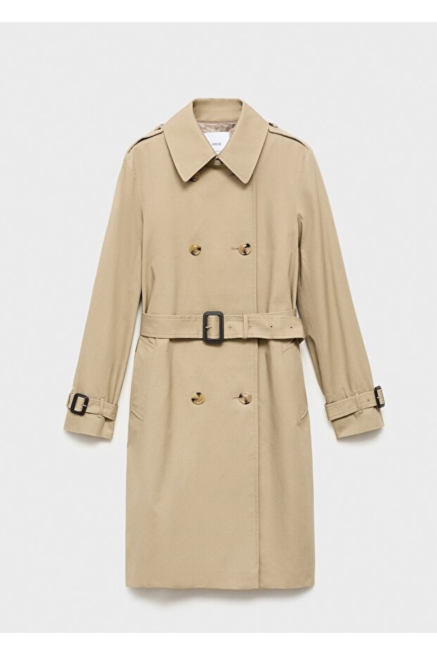 Klasik kemerli trençkot - 3