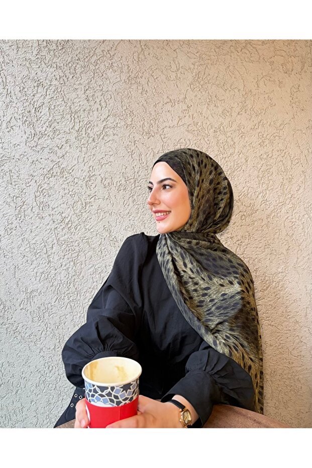 Haki Ceylan Bambu Kraş Şal - 1