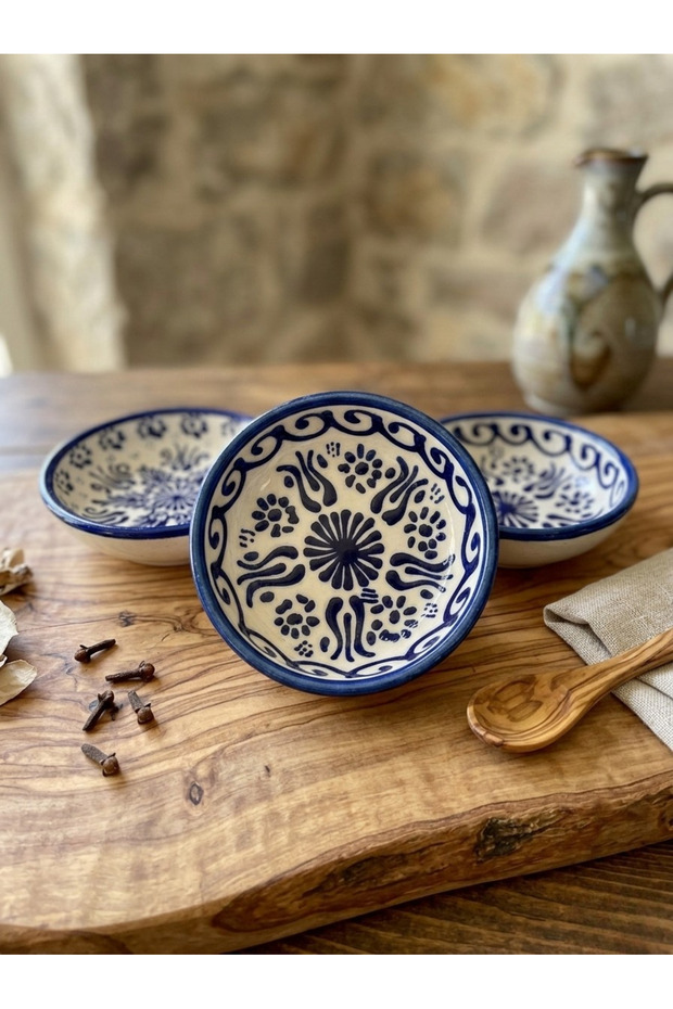 Handmade Ceramic Snack Bowl Breakfast Presentation Set