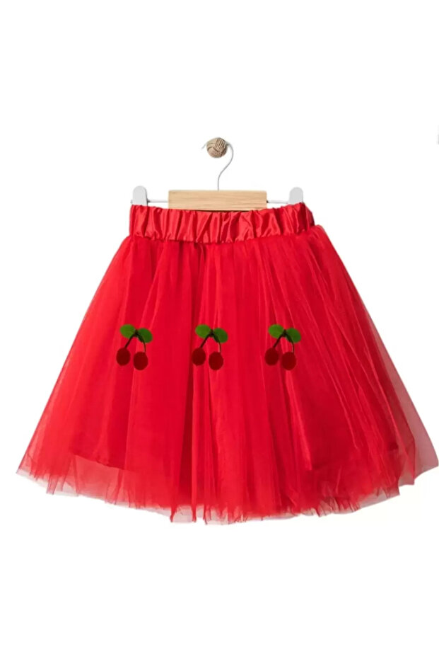 Girl's Cherry Tutu Skirt with Elastic Waist, Age 2/5