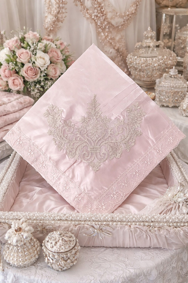 حزمة المهر حزمة الزفاف حزمة العريس حزمة الساتان مطوي - 1