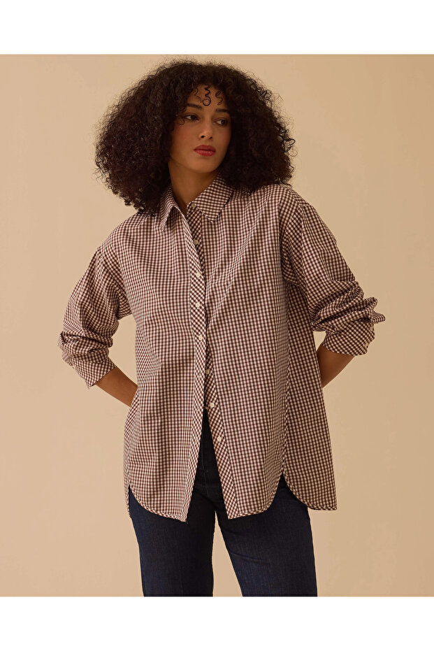 Düğmeli Pötikare Gömlek - 3