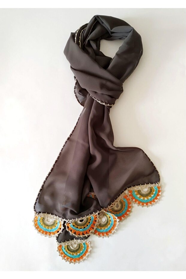 وشاح شيفون مطرز - 2