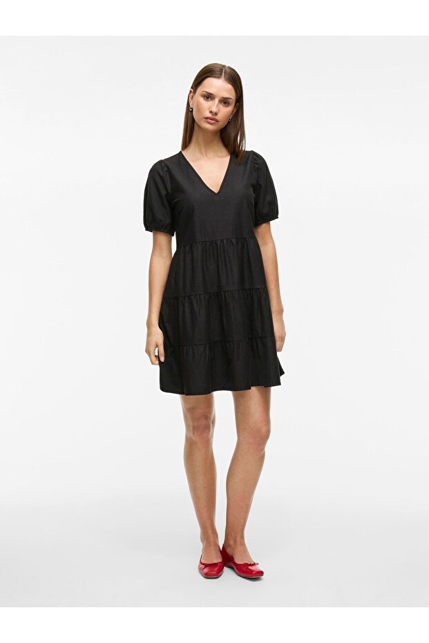 Minikleid Kurzärmeliges - 5