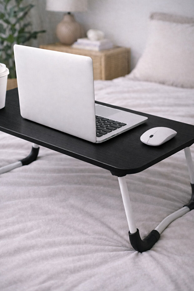 Portable Foldable Flat Surface Bed Top Laptop Multi-Purpose Coffee Table - 4