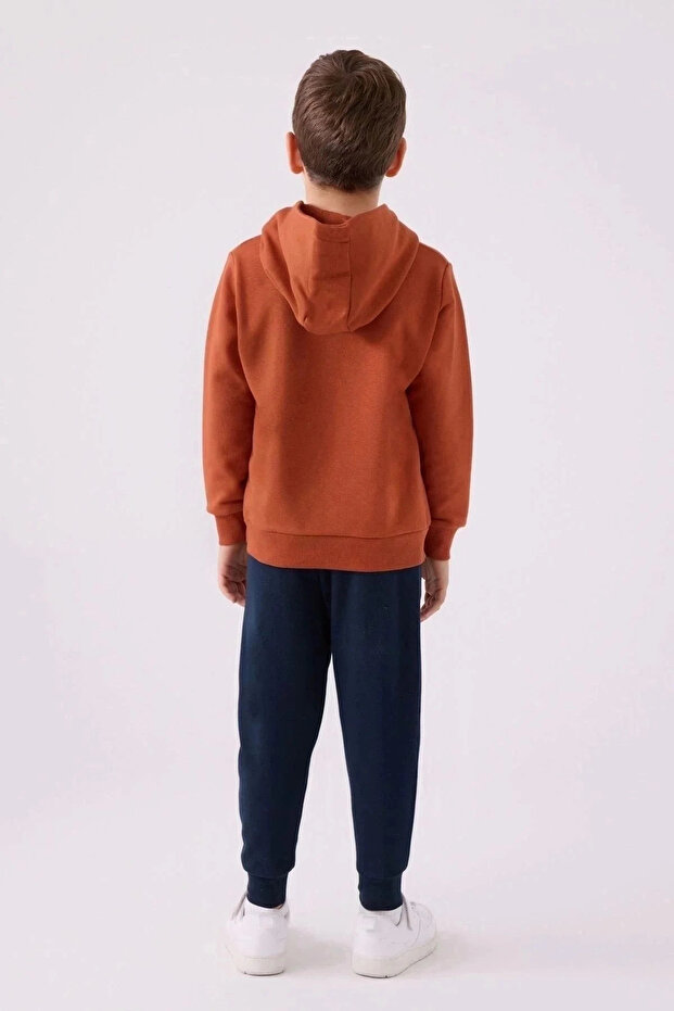 Boy's Brown Tracksuit Set - 4