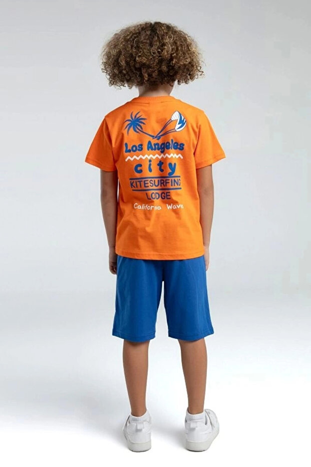 DEČAČKI BERMUDSKI SET - NARANČAST - 2