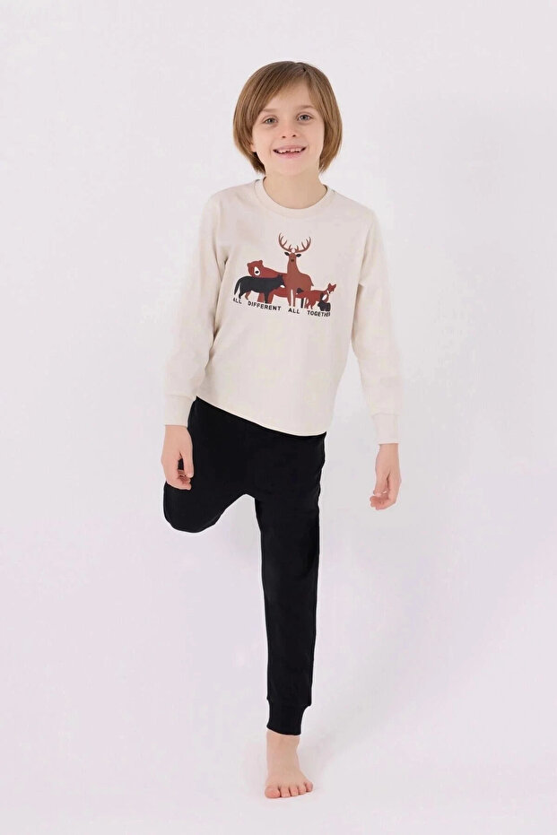 BOY'S DOUBLE SET - BEIGE - 2