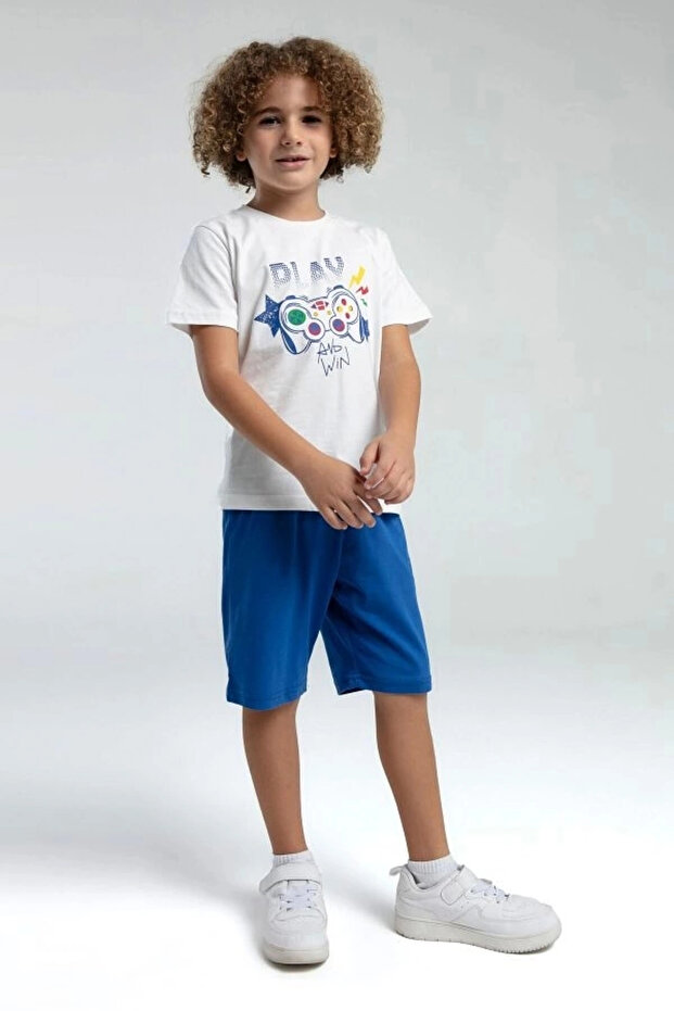 DEČAČKI BERMUDSKI SET - Beli - 1