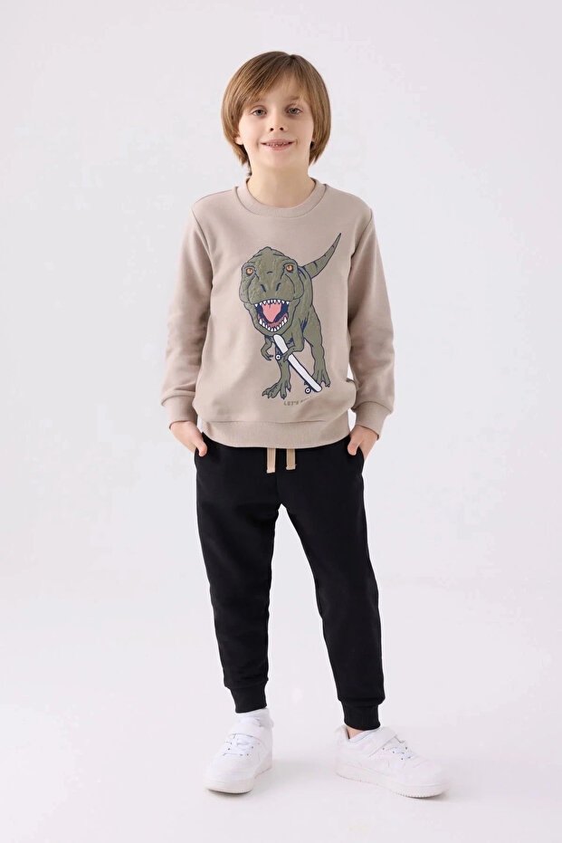 Boys' Brown Tracksuit Set - 1