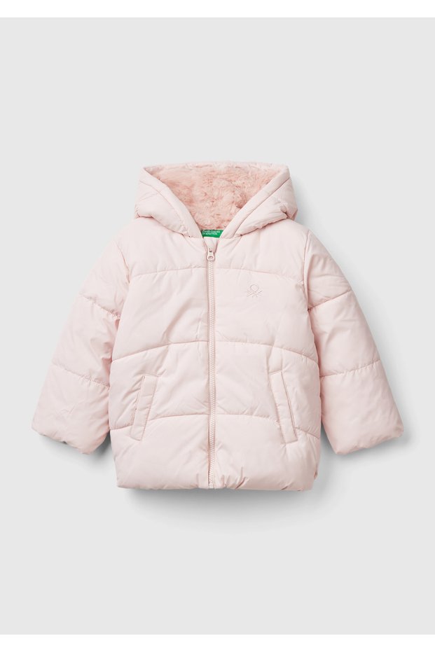Girl's Dusty Pink Fur Lined Coat