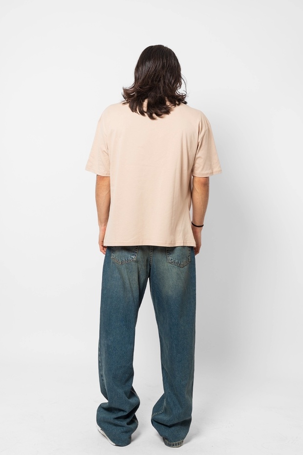 816 Design Bej Basic Premium Oversize Tshirt - 6