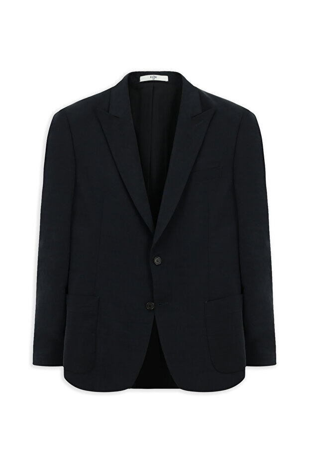 Regular Fit Sivri Yaka Modal/Polyester Ceket - 6