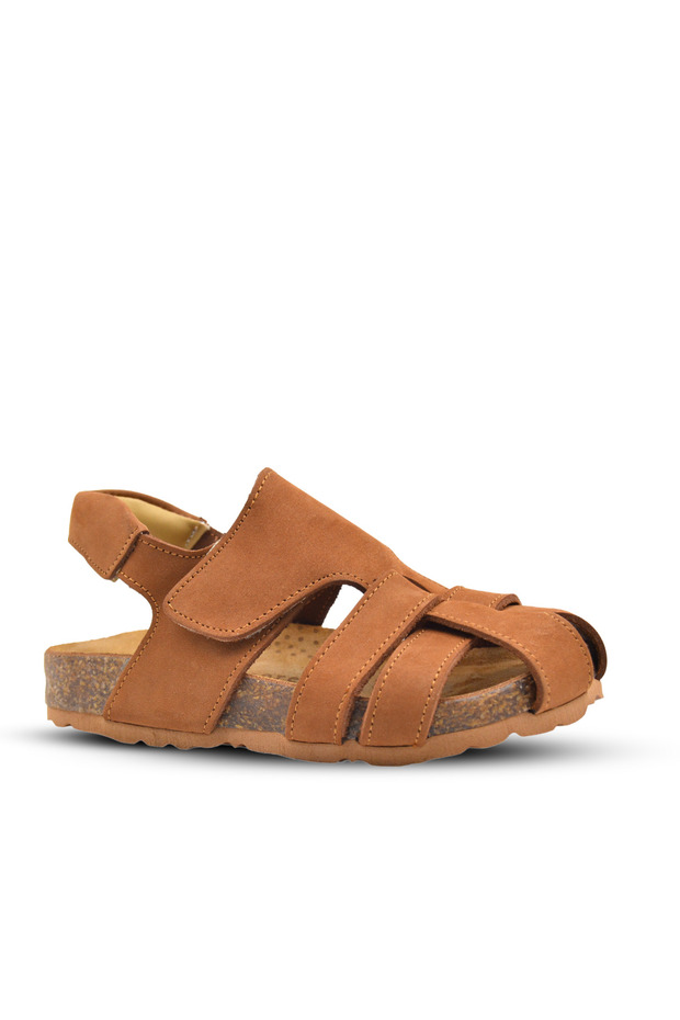 Arezzo Unisex Leather Children's Sandals Brown