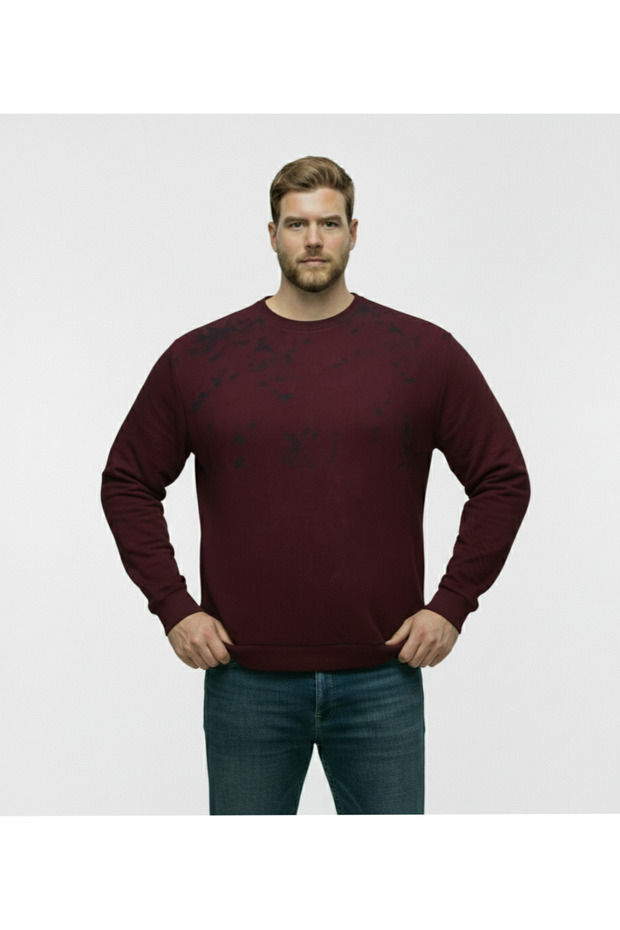 سويت شيرت منقوش مقاس كبير - 3