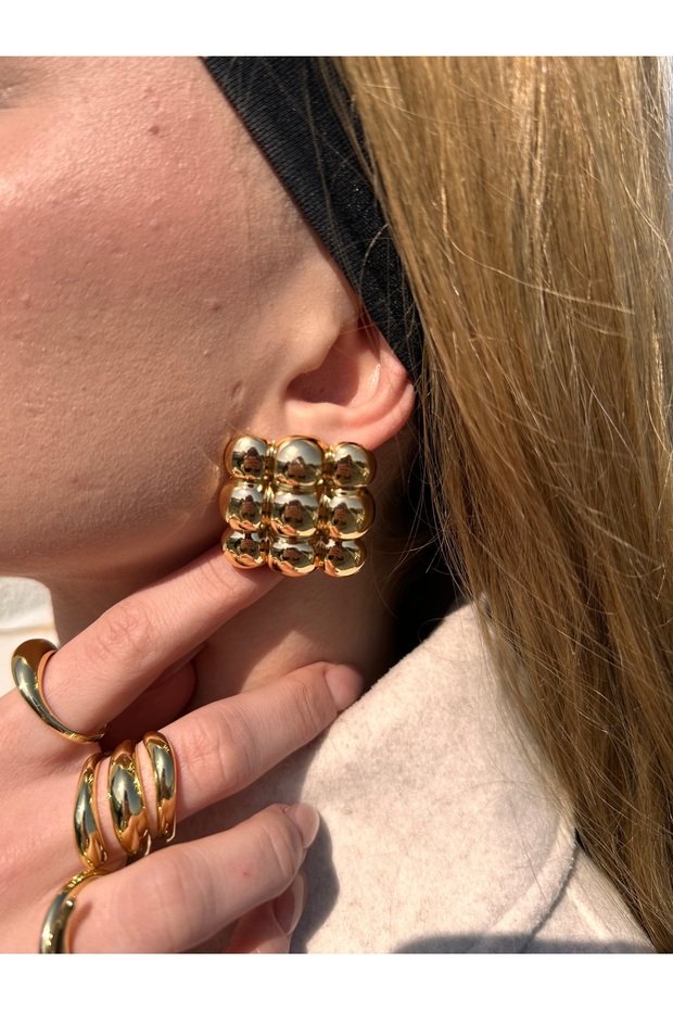 Çelik basic babıl küpe - 1